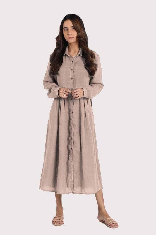 NEW 100% Linen Skylah Long Sleeve Maxi Dress