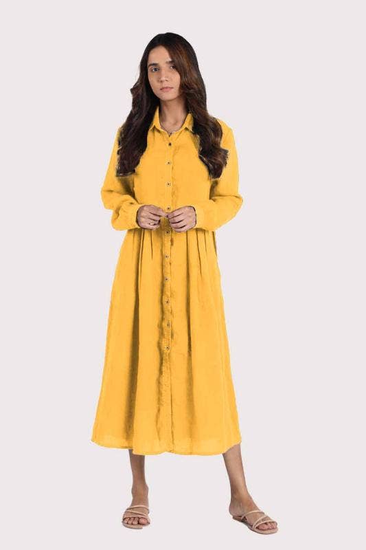 NEW 100% Linen Skylah Long Sleeve Maxi Dress