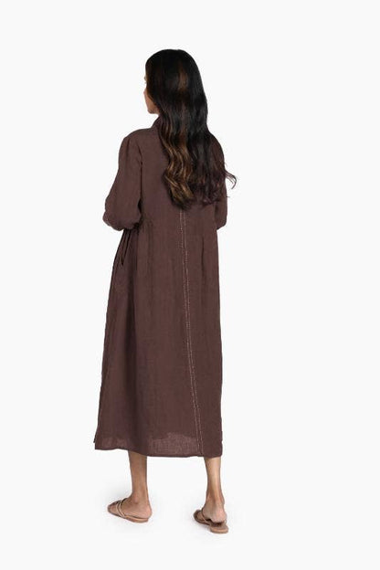 NEW 100% Linen Skylah Long Sleeve Maxi Dress